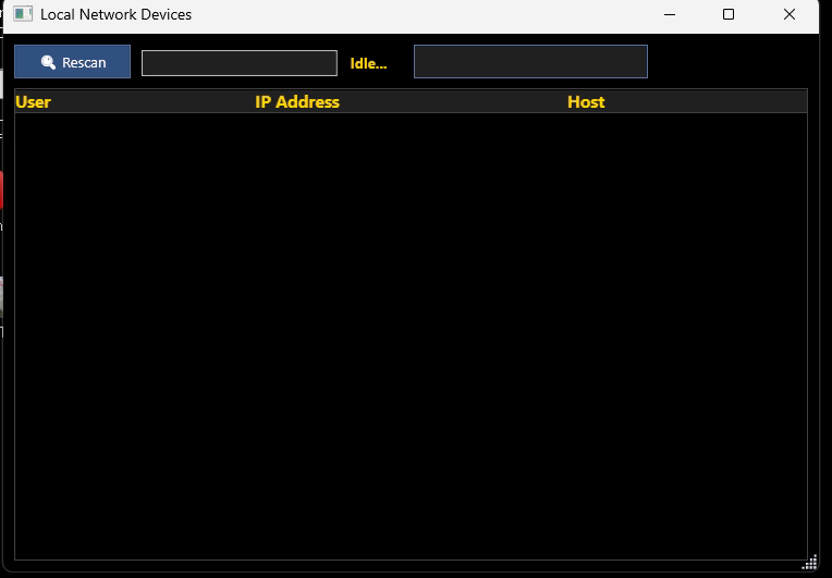 Local network device scanner