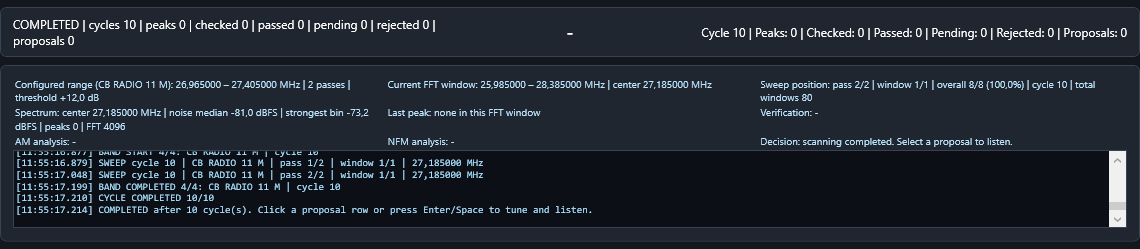Fast Frequency Discovery live progress