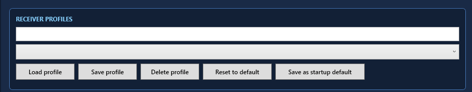 RTL-SDR receiver profile controls